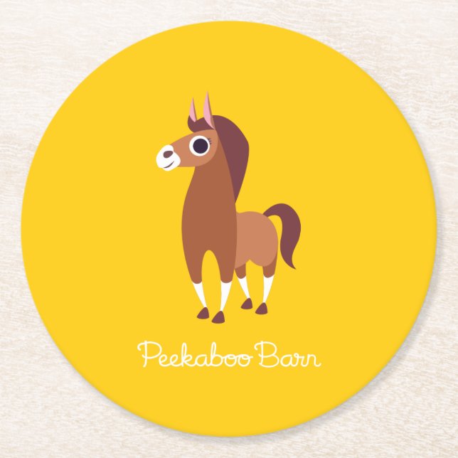 Dessous-de-verre Rond En Papier Zora le cheval (Devant)