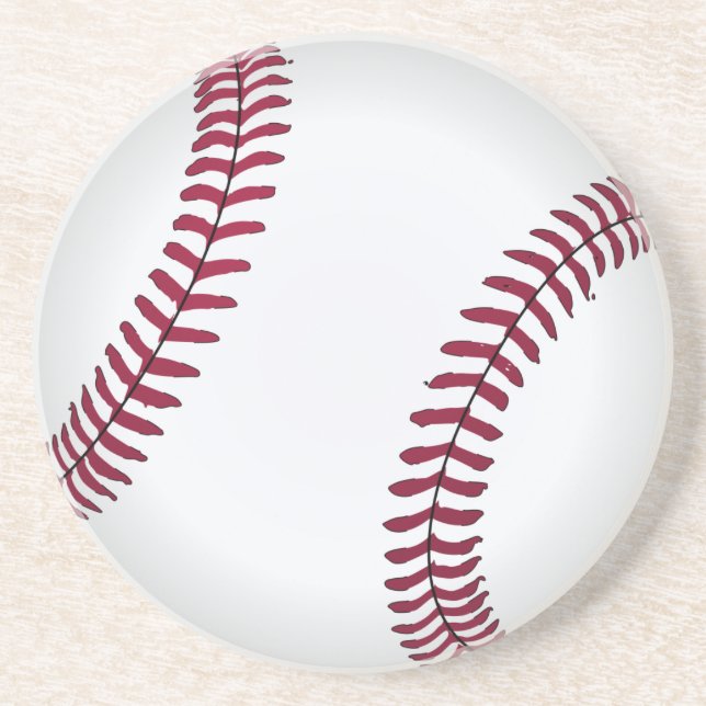 Dessous de verre ronds de baseball ordinaires (Devant)