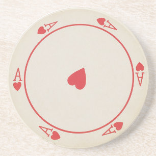 Dessous de verre ronds de cartes de jeu