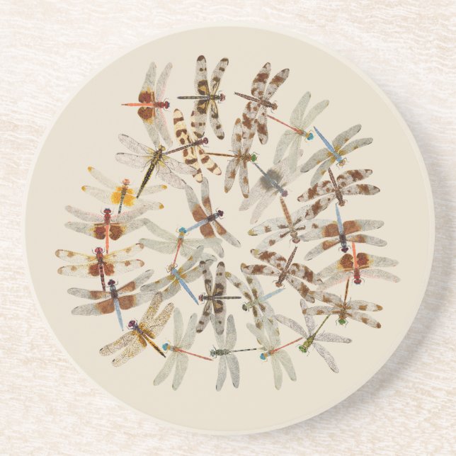 Dessous de verre ronds des libellules (Devant)