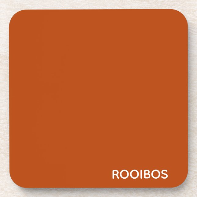 Dessous-de-verre Rooibos rouge brun nom (Devant)