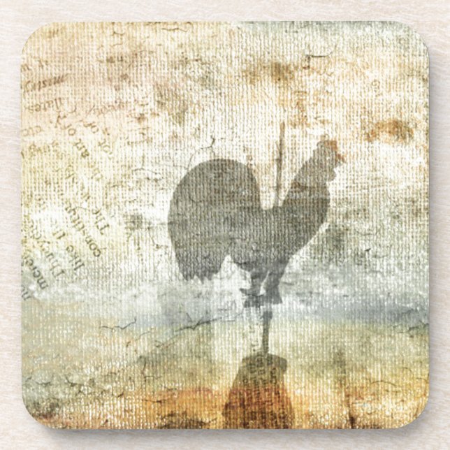 Dessous-de-verre Rooster de Vane météorologique (Devant)