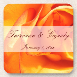 Dessous-de-verre Rose à flammes