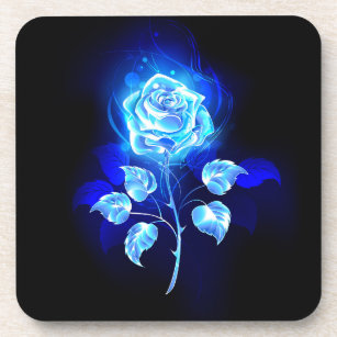 Dessous-de-verre Rose bleu brûlant