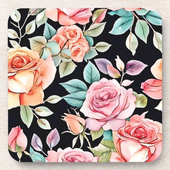 Dessous-de-verre Rose Garden Motif Design (Devant)