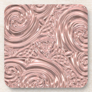Dessous-de-verre Rose gold rose élégant victorien