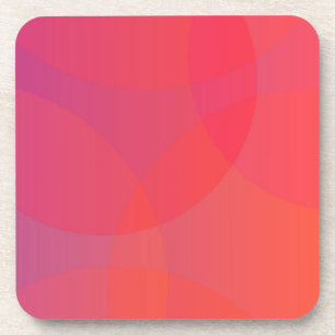 Dessous-de-verre rose, orange, moderne, simple, cool, art tendance