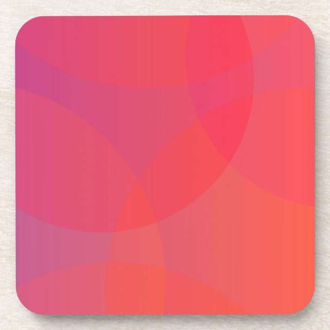 Dessous-de-verre rose, orange, moderne, simple, cool, art tendance (Devant)