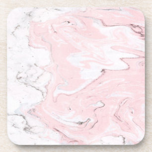 Dessous-de-verre Rose Texturé Marbre de Pierre Naturelle Tendance G