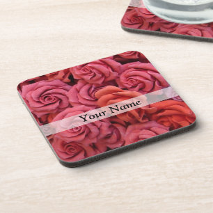 Dessous-de-verre Roses à fleurs roses