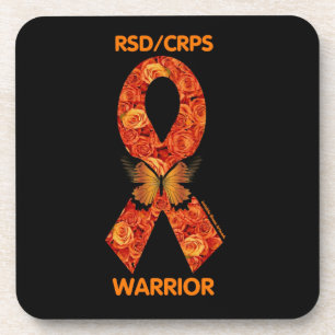 Dessous-de-verre Roses orange/Papillon...RSD/CRPS