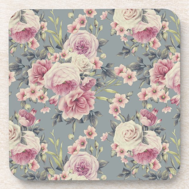 dessous de verre roses roses (Devant)