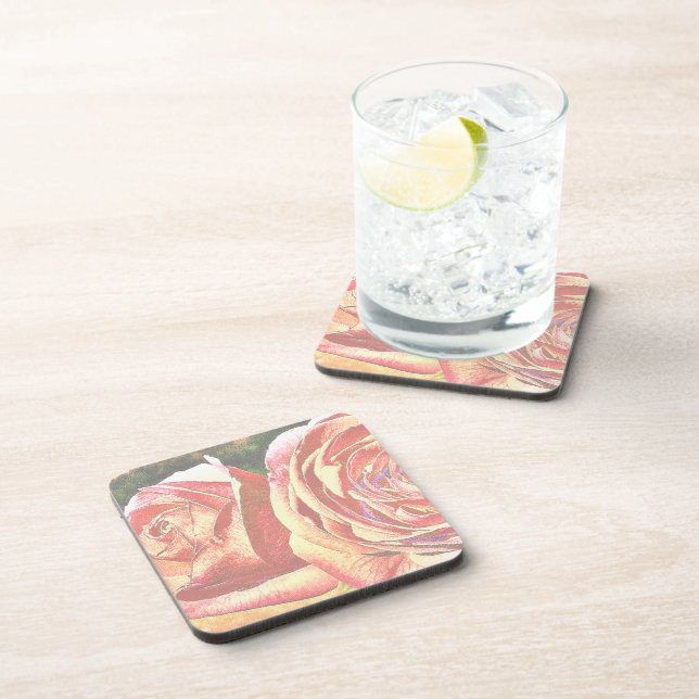 Dessous-de-verre Roses thé du jardin (Côté Droit)