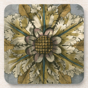 Dessous-de-verre Rosette décorative de Demask sur l'arrière - pla