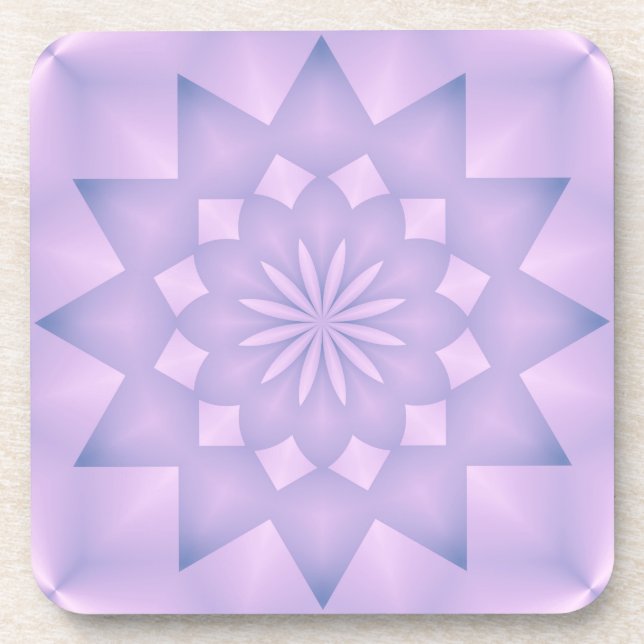Dessous-de-verre Rosette rose et Lilac (Devant)
