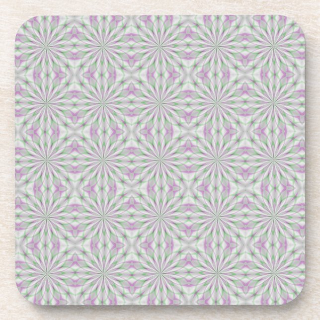 Dessous-de-verre Rosettes de Noël rose et vert (Devant)