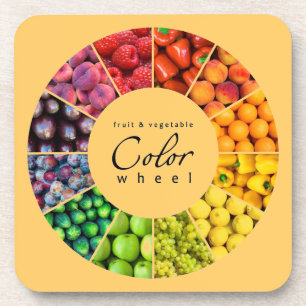 Dessous-de-verre Roue de couleur de fruits et légumes (12 couleurs