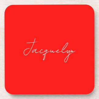 Dessous-de-verre Rouge Couleur Plain Élégant Moderne Minimaliste No