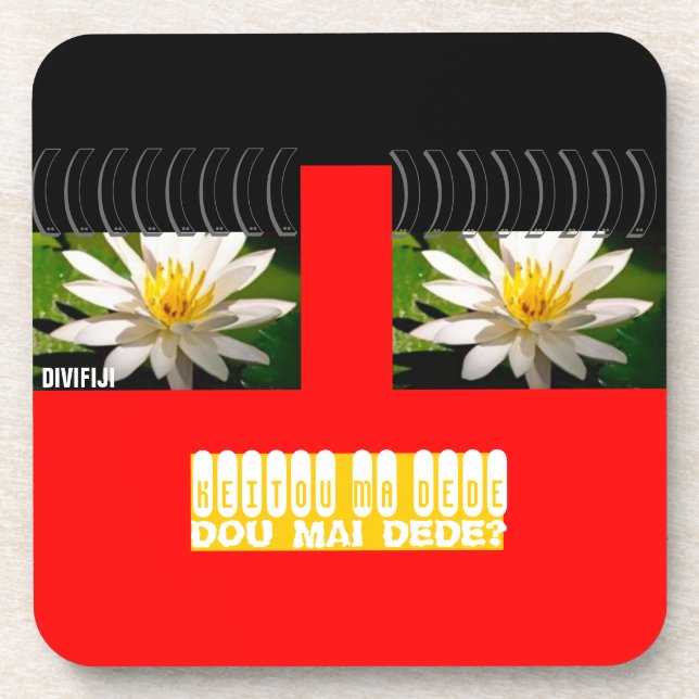 Dessous de verre rouges d'amusement (Devant)