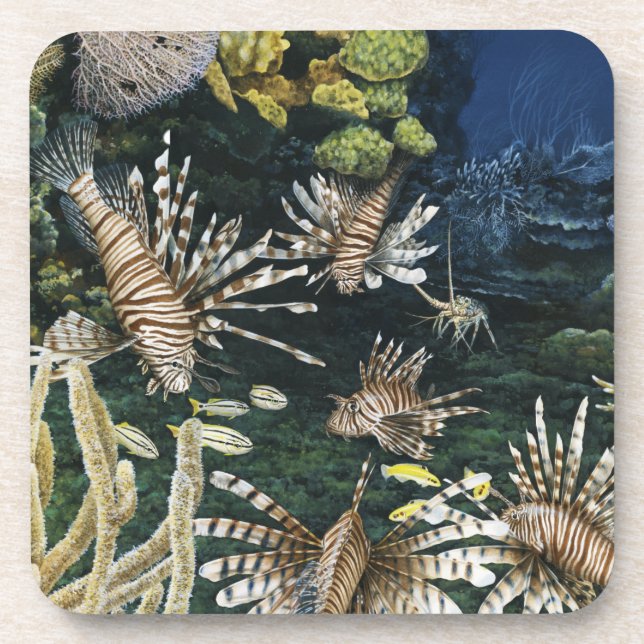 Dessous de verre rouges de Lionfish (Devant)