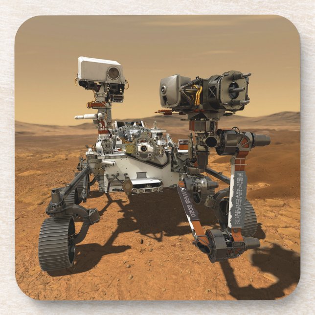 Dessous-de-verre Rover De La Persévérance Qui Fonctionne Sur La Sur (Devant)