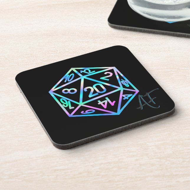 Dessous-de-verre RPG Crit AF | Holo Imaginaire Tabletop PnP Jeu Dic (Côté gauche)