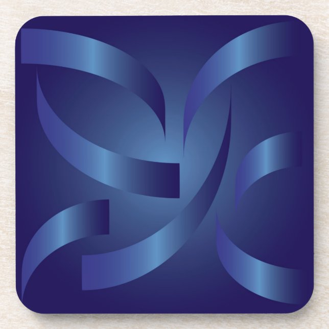 Dessous-de-verre rubans saphir (Devant)