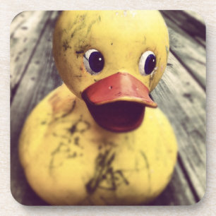Dessous-de-verre Rubber Jaune Ducky Couvert en Dirt!