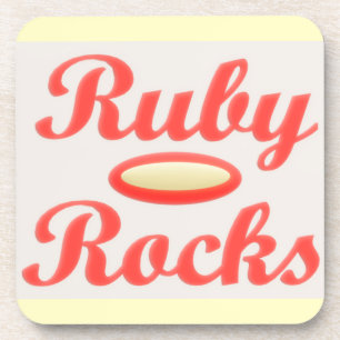 Dessous-de-verre Ruby Rocks design rouge et crème moelleuse