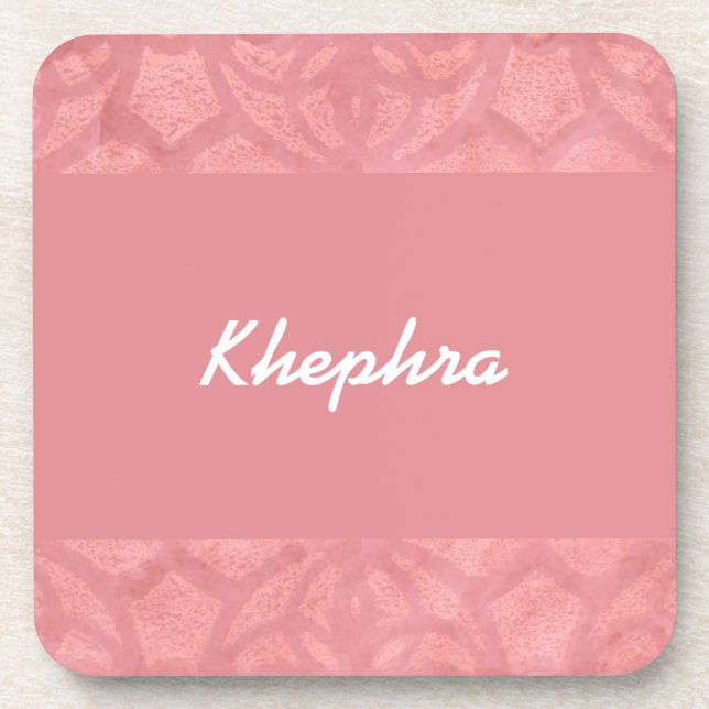 Dessous-de-verre Ruddy Pink Batik Nom (Devant)