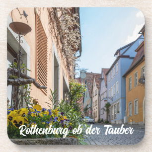 Dessous-de-verre Rue colorée à Rothenburg ob der Tauber