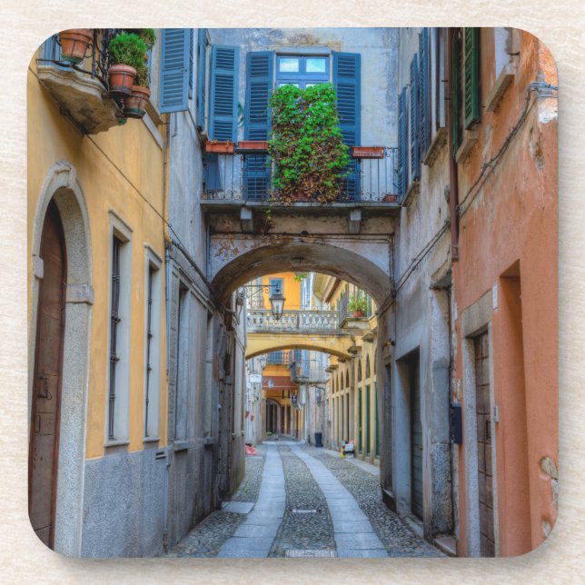 Dessous-de-verre Rue de la ville étroite, Italie (Devant)