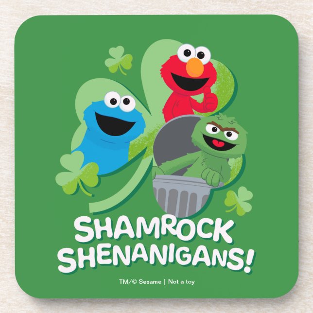 Dessous-de-verre Rue Sésame | Shenanigans shamrocks ! (Devant)