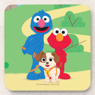 Dessous-de-verre Rue Sésame Tango Avec Grover & Elmo