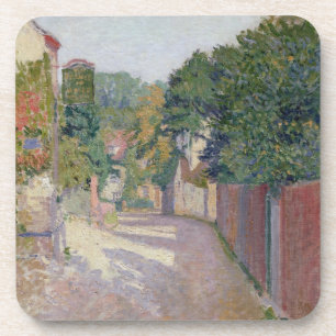 Dessous-de-verre Ruelle de village (huile sur la toile)