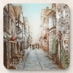 Dessous-de-verre Rues de Paris, France - Art Vintage pastoral
