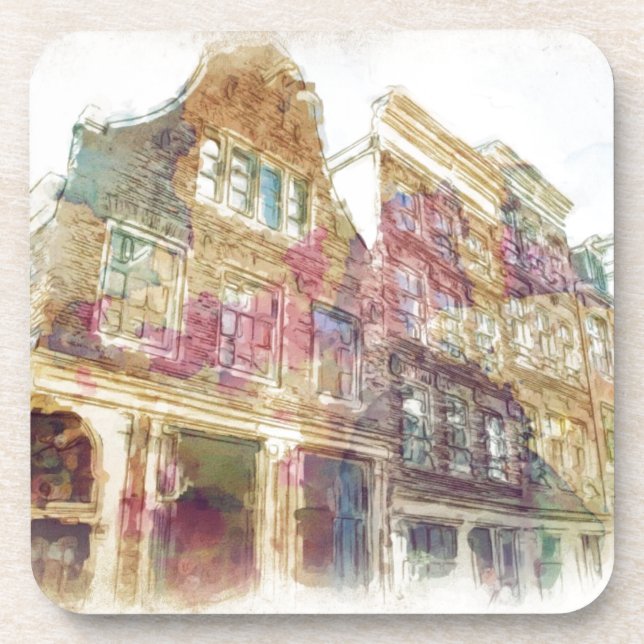 Dessous-de-verre Rues de vieil Amsterdam (Devant)