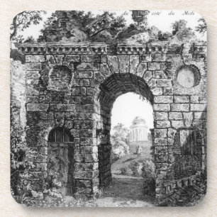 Dessous-de-verre Ruines au milieu des jardins de Kew, 'du Gard
