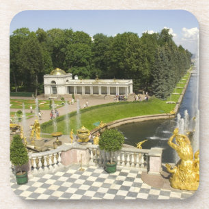 Dessous-de-verre Russie. Petrodvorets. Palais Peterhof. Pierre le