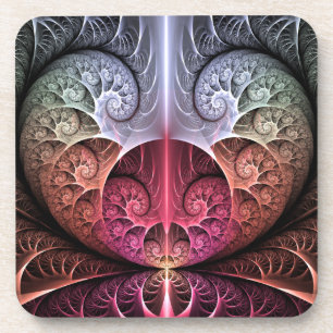 Dessous-de-verre Rythme cardiaque, art fractal de fantaisie surréal
