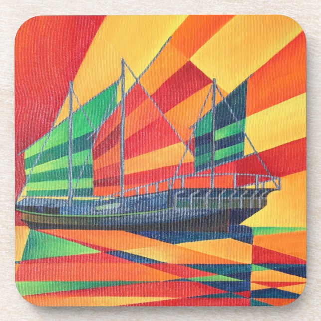 Dessous-de-verre Sail Away Junk Pleasure Boat (Devant)