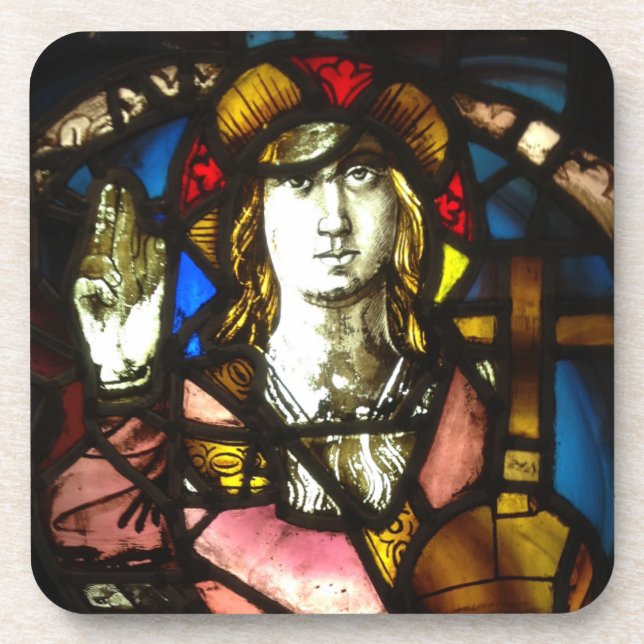 Dessous-de-verre Saint Georges la couche de dragon dans le verre te (Devant)