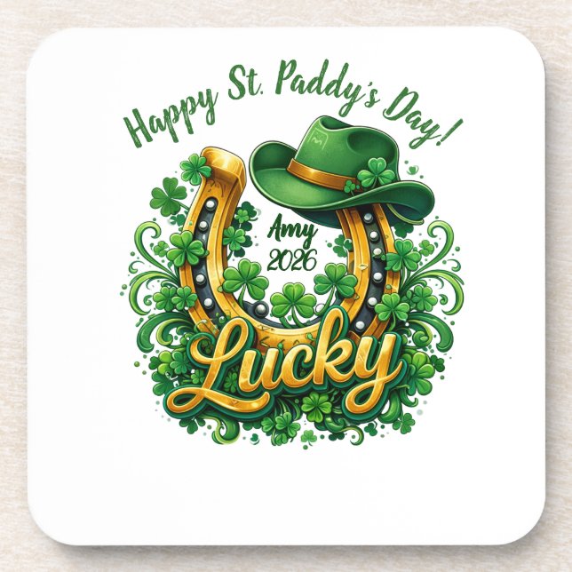 Dessous-de-verre Saint-Patrick personnalisable (Devant)