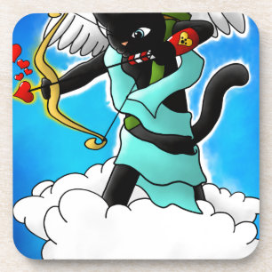 Dessous-de-verre Saint Valentin Charbon noir Cat+BGC