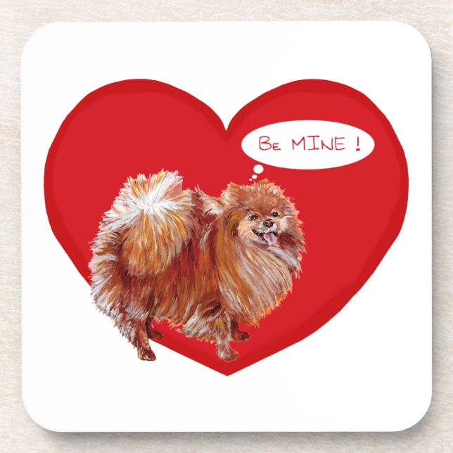 Dessous-de-verre Saint-Valentin spitz nain (Devant)