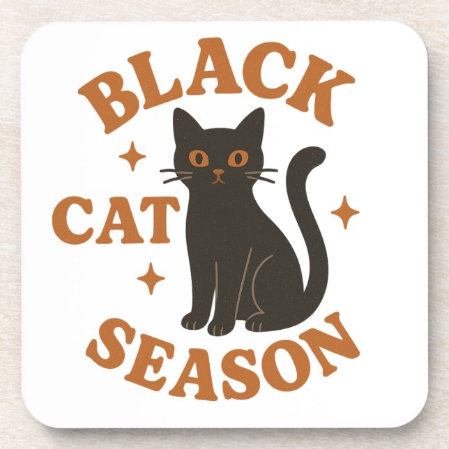 Dessous-de-verre saison des chats noirs (Devant)