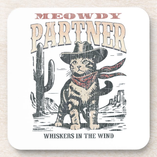 Dessous-de-verre Salut associé Cowboy Chat  (Devant)