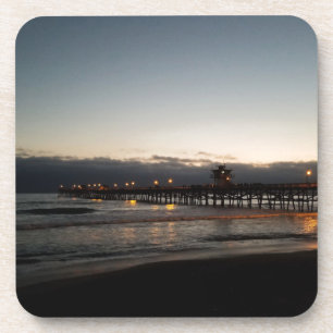 Dessous-de-verre san clemente pier night time ocean california