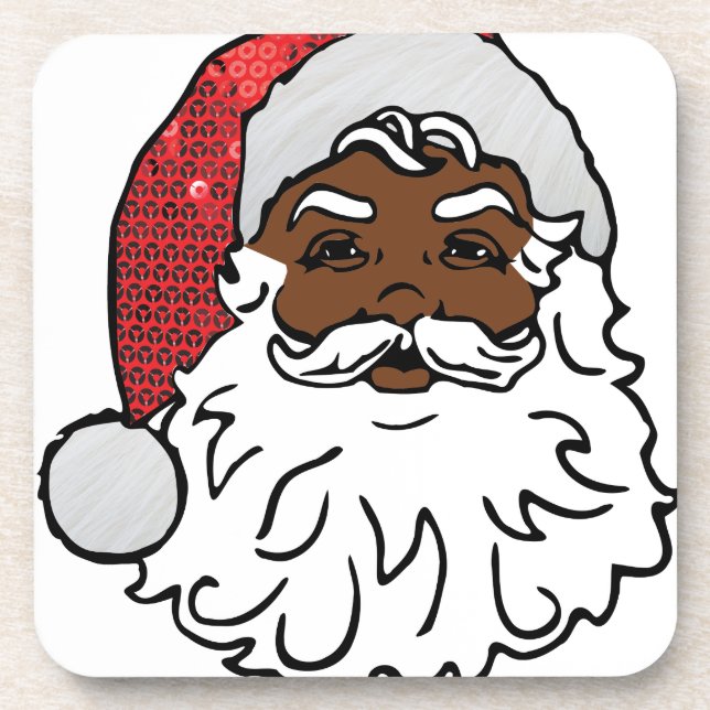 Dessous-de-verre santa claus noir (Devant)