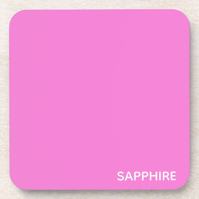 Dessous-de-verre Sapphire pink colour (Devant)